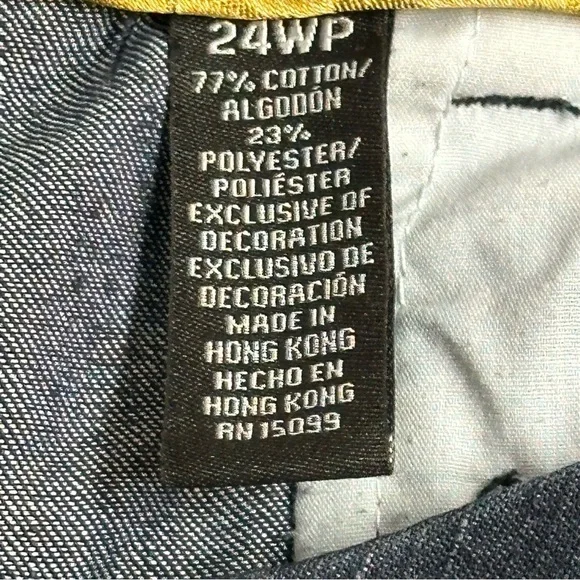 Apostrophe Womens Size 24WP Cuffed Denim Dark Blue Jeans - Picture 11 of 13